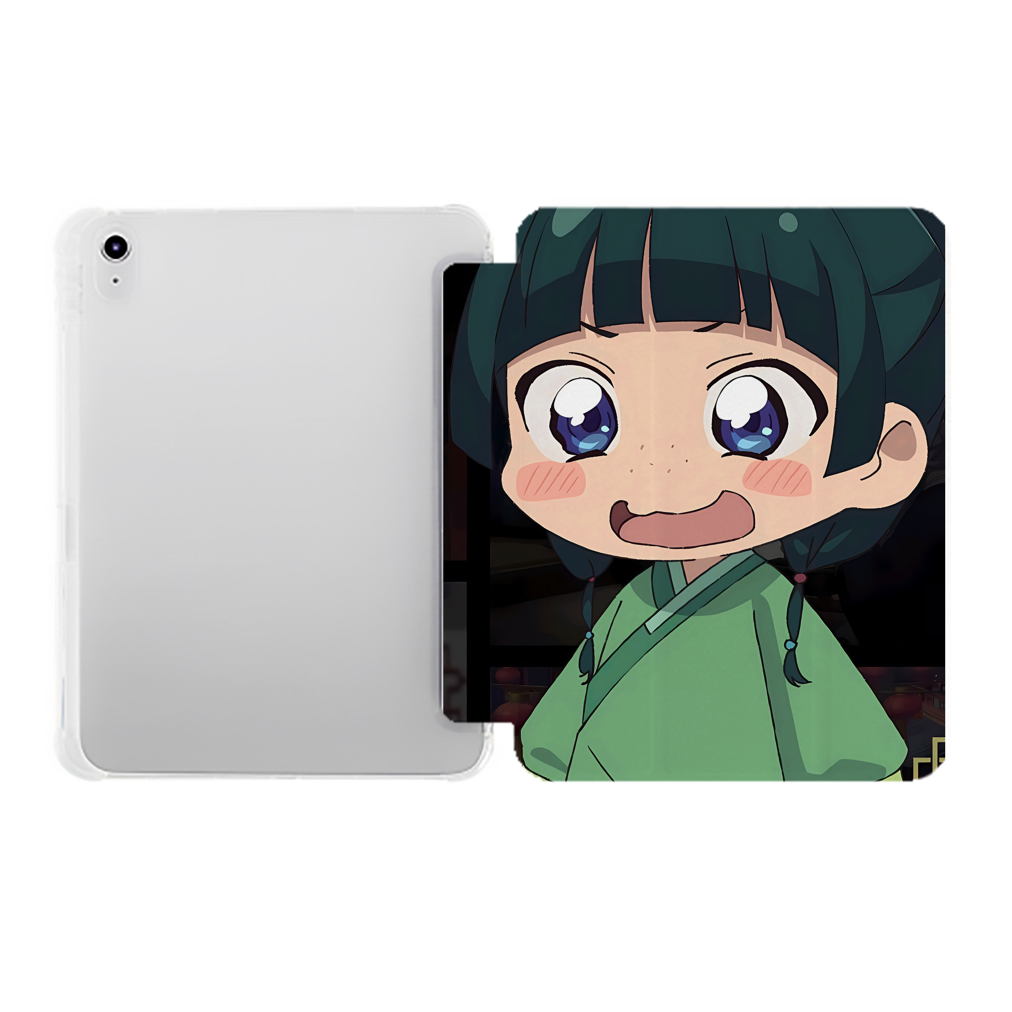 （画像用） 薬屋のひとりごと The Apothecary Diaries IPad ケース ペン収納付き 三つ折りスタンド PUレザー×シリコン 対応機種9.5/10.5/10.9インチ
